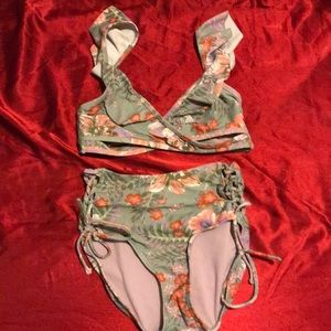 Cute high waste bikini set